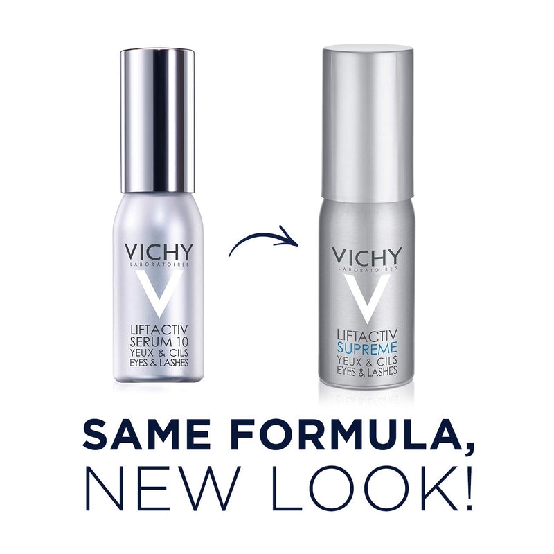 Vichy LiftActiv Serum 10 Eyes and Lash Serum Anti Aging Eye Cream Moisturizer and Eyelash Serum Lash Conditioner and Anti Wrinkle Eye Cream for Fine Lines and Crow's Feet Safe for Sensitive Skin Vichy