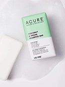 Acure Coconut & Argan Shampoo Bar, 100% Vegan, Performance Driven Body & Hair Care, All-In-One shower Solution, Palm Oil Free, 5 Oz Acure