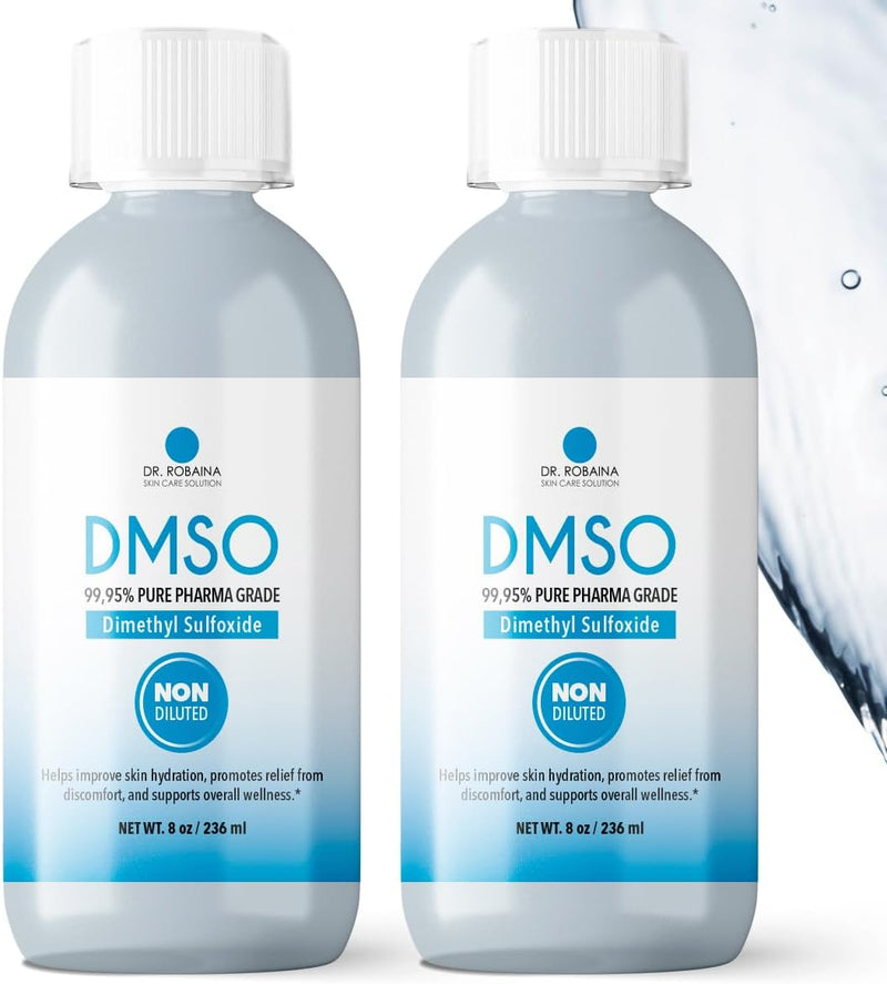 DMSO Liquid – 99.9% Pure Pharma Grade Dimethyl Sulfoxide | Soothing Topical Support & Overall Wellness | Low Odor | Made in USA | 8 oz by Dr. Robaina Infinity Warehouse