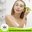 Fine Point Tweezers for Women and Men – Splinter, Ticks, Facial or Chin Hair, Brow and Ingrown Hair Removal – Sharp, Needle Nose, Stainless Steel, Surgical Tweezers Precision Pluckers Majestic Bombay Majestic Bombay