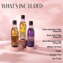 natura - Ekos Triple Phase Shower Oil Trio Lovers Set (3 Products) - Andiroba, Maracujá, and Açaí Shower & Bath Oil - Gift Box - Vegan Skin Care - Brazilian Beauty Secrets - Self Care & Body Care Infinity Warehouse