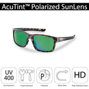 Flying Fisherman 7706TAG Freeline Polarized Sunglasses, Matte Tortoise Frame, Amber-Green Mirror Lens, Medium Flying Fisherman