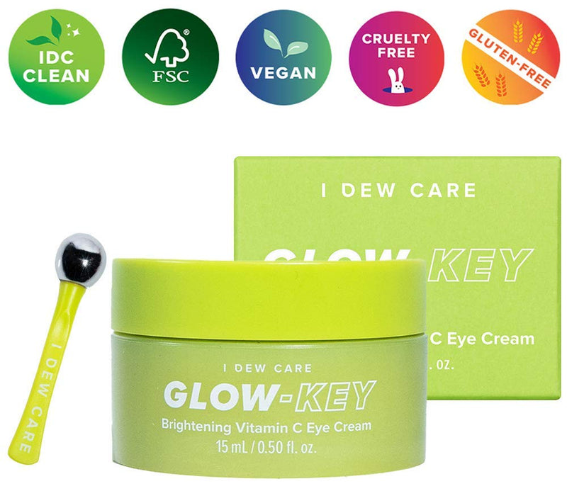 I DEW CARE Glow-Key Eye Cream with Applicator | Brightening Vitamin C Eye Serum with Niacinamide | Eye Cream for Dark Circles and Puffiness | Korean Skincare, Vegan, Cruelty-free, Gluten-free, Paraben-free I DEW CARE Store