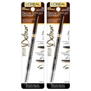 L'Oreal Paris Makeup Brow Stylist Definer Waterproof Eyebrow Pencil, Ultra-Fine Mechanical Pencil, Draws Tiny Brow Hairs and Fills in Sparse Areas and Gaps, Dark Brunette, 0.11 Ounce (Pack of 2) L'Oreal Paris