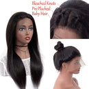 BLY 13x4 Lace Front Wigs Human Hair 150% Density Straight Virgin Hair 20 Inch Swiss Lace Wigs 10A Virgin Human Hair With Baby Hair Pre Plucked Natural Black Color BLY Store