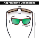 Flying Fisherman 7706TAG Freeline Polarized Sunglasses, Matte Tortoise Frame, Amber-Green Mirror Lens, Medium Flying Fisherman