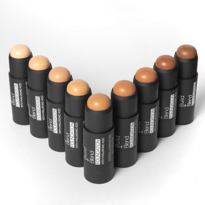 Palladio BUILD & BLEND Foundation Stick, Medium Coverage Buildable Contour Stick for Face, Ultra Blendable Creamy Formula for a Natural Shine Free Finish, Professional Makeup for Perfect Look, 0.25 Ounce (Natural Ivory) Palladio