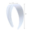 White 2 Inch Wide Satin Hard Headband with No Teeth Head band for Women and Girls (Motique Accessories) Motique Accessories
