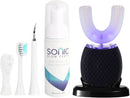 Ultrasonic Toothbrush for Adults Automatic Toothbrush with Soft Bristles Rechargeable Portable 30'' Automatic Timer Wireless Charging Washable for Travel & Home Use (White) Infinity Warehouse