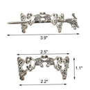 Tinsow 2 Pcs Silver Celtic Dragon Hair Slide Hairpins Hair Accessories Hair Clips, Creative Hair Barrette Minimalist Hair Claw Hair Pin Hair Accessories for Women (Style T R) Tinsow
