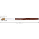 PANA 100% Pure Kolinsky Hair Bristles Acrylic Nail Brush Oval Crimped Shaped Mahogany Wood Handle Professional Salon Quality (Size 10, Mahogany) PANA