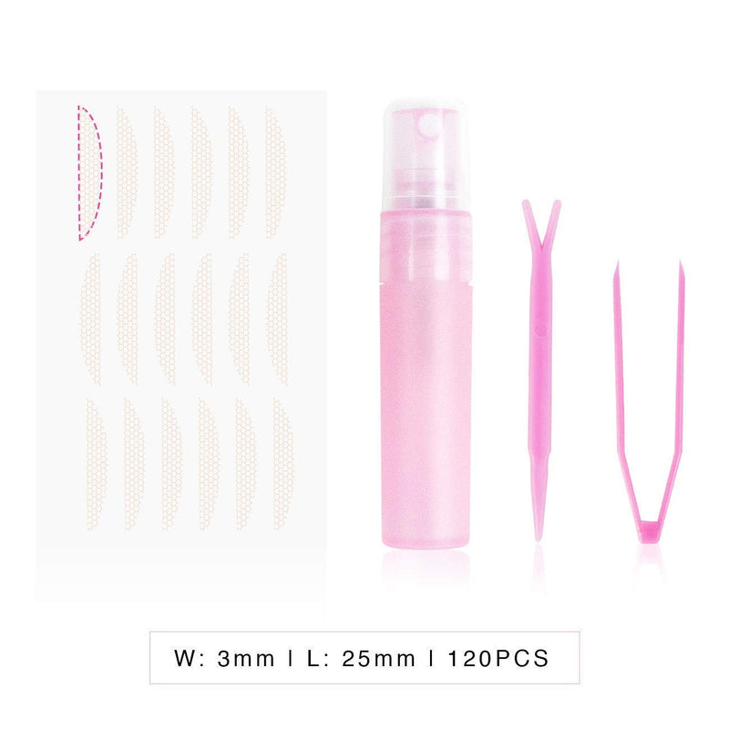 Beauty Logic Aqua Lace Eyelid Lifting Kit, 120 Invisible Lifter Tape Strips, Instant Natural Self Adhesive Upper Eye Lid Lift Double Stickers for Hooded Droopy Puffy Uneven Eyes beauty logic