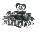 Bella Set of 2 Metal Jaw Clips Claw Clips Hair Styling Tool U86420-1521-2BlkOffWht Bella