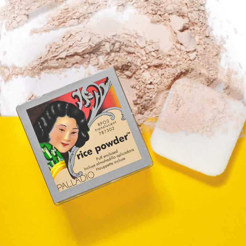 Palladio Rice Powder, Warm Beige, Loose Setting Powder, Absorbs Oil, Leaves Face Looking and Feeling Smooth, Helps Makeup Last Longer For a Flawless, Fresh Look Palladio