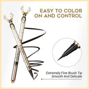 EYESEEK 3PCS Liquid Eyeliner,Waterproof Eyeliner No-Skip Eye Liner,Smudge Proof & Long Lasting Champagne Brown Black Eyeliner Pen Set,Go on Smooth,Cruelty-free & Vegan EYESEEK