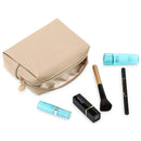 Gonex Small Makeup Bag for Purse PU Vegan Leather Travel Cosmetic Pouch Toiletry Bag for Women Girls Gifts with Gift Box Portable Water-Resistant Daily Storage Organzier Khaki Gonex Store