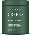 BodyHealth Greens Enhanced with PerfectAmino - Daily Superfood Green Apple Smoothie Powder with Vegetables, Fruit, Antioxidants, Prebiotics, Probiotics, Fiber, and Protein - 40 Servings Infinity Warehouse