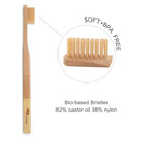 GoWoo 100% Natural Bamboo Toothbrush Soft - Organic Eco Friendly Toothbrushes with Soft Nylon Bristles, BPA-Free, Biodegradable, Dental Care Set (Pack of 4, Adult, Rainbow) GoWoo
