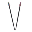 Set of 2 Hair Sticks Chopsticks with Colored Studded Tops - Black Multi Motique Accessories