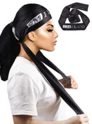 Wig Grip Band Satin Edge Laying Scarf For Women Lace Frontal Wigs 1 Pcs Hair Wrap For Hair Laying Down Edges (Black-1) Bevisun