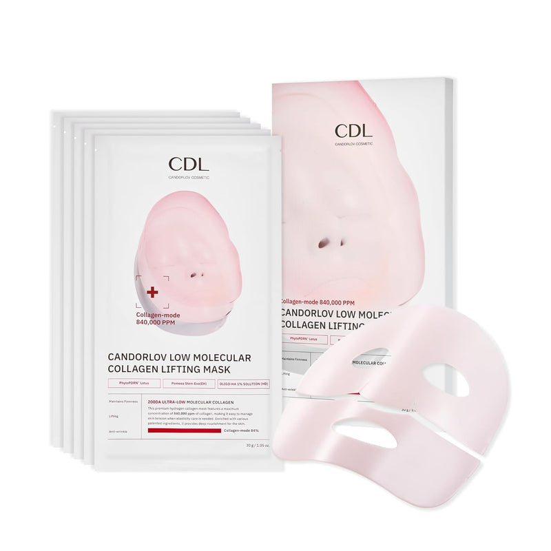 Overnight Collagen Lifting Gel Mask 5 pcs, Korean Face Lifting Deep Hydrogel Mask for Glass Skin, Anti-Aging with PDRN (Salmon DNA), Hyaluronic Acid for Elasticity, Firmness Infinity Warehouse