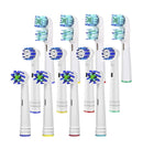 Replacement Brush Heads Compatible with Oral B Braun,12 Pack Professional Electric Toothbrush Heads for Oral-b 7000/Pro 1000/9600/500/3000/8000-includes 4 Precision Clean,4 Cross Action&4 Dual Clean Voguish