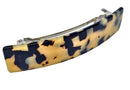 French Amie Oblong Handmade 3.5" Celluloid Automatic Hair Clip Barrette French Hair Clip for Girls Strong Hold Hair Clips for Women No Slip Durable Paris Hair Accessories, Made in France (White Tokyo) French Amie