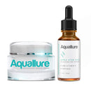 Aquallure Antioxidant Rescue Cream and NEW! Aquallure Apple Stem Cell Rejuvenating Serum - Anti Aging 2 Step BUNDLE - Moisturizing Peptides, Hyaluronic Acid, Vitamin C 20% - (1 oz each) Aquallure