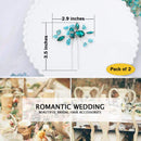 Aukmla Bride Wedding Hair Pins Turquoise Crystal Flower Hair Accessories Headpiece Decorative for Women and Girls Aukmla