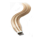 Tape in Human Hair Extensions Highlight Highlighted Double Side Tape Seamless Skin Weft Natural Hair Extensions Long Straight Silky (12" 30g,