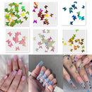 12 Color/set 3D Butterfly Nail Glitter Sequins, Kalolary Laser Butterfly Nail Sequin Acrylic Paillettes, Holographic Nail Sparkle Glitter for Nail Art Decoration Kalolary