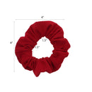 Set of 2 Solid Scrunchies - Burgundy Motique Accessories