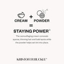 KRISTOFER BUCKLE Full Disclosure Scalp Cover Duo, 0.39 oz. | Camouflaging Cream Conceals Sparse, Thinning Hair & Bald Spots | Salt & Pepper Kristofer Buckle