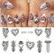13 Sheets Black Nail Art Stickers Water Transfer Decals Nail Supplies Decorations Accessories with Flowers Necklace Jewelry Dream Catcher Feather Design Foil Tattoo for DIY Nail Manicure Tips ARTEM