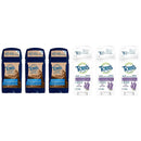 Tom's of Maine Men's Long Lasting Wide Stick Deodorant, Deodorant for Men,2.8 Ounce, 3-Pack with Tom's of Maine Long Lasting Deodorant, Deodorant for Women, 2.25 Oz Tom's of Maine