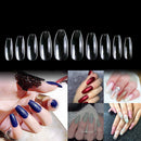 Vivace Clear Coffin 500 Acrylic Fake False Nail Tips 10Sizes For Nail Salon Nail Shop (Clear Coffin) Vivace