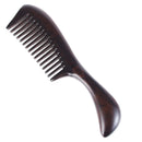 Onedor Handmade 100% Natural Black Sandalwood Hair Combs - Anti-Static Sandalwood Scent Natural Hair Detangler Wooden Comb (Black Sandalwood Wide Tooth) Onedor