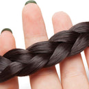 Braided Headband Plaited Hair Band Chunky Braided Headband Elastic Stretch Braid Hairband Plaited Braids Blonde Black Synthetic Hairpiece For Girls And Women (Small-three strands braided, dark brown) S-noilite Store