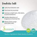 DENDRITIC Salt in Bulk for Bath Salts, Scrubs, Exfoliants, Milk Baths & More | Fine Grain | Sizes 2 OZ to 5 LBS | (5 POUNDS) Soapeauty