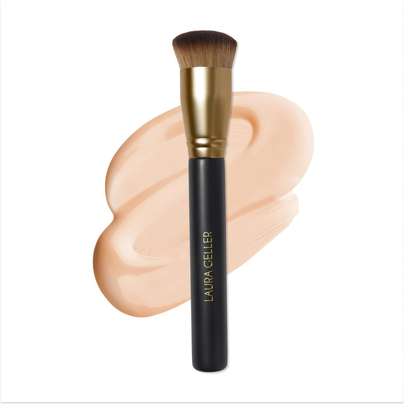 LAURA GELLER NEW YORK Retractable Black Kabuki Brush for Liquid, Cream and Powder Face Makeup With Aluminum Handle Infinity Warehouse