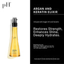 pH PURE HAIR Argan & Keratin Shampoo Hair Mask & Elixir Color Protecting - Hydrating Nourishing Formula for Deep Cleansing Heat Protection Soft & Silky Hair - Sulfate Free (8.45+8.45+3.38 Fl Oz) Infinity Warehouse