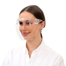 Clear Face_Mask Shield, 2 Pack Safety Transparent_Face_Mask with Glasses Frame Full Face Protective Reusable Goggle Shield Anti-Fog Anti-Spitting & Scratch Resistant Suitable for Indoor and Outdoor Activities shuang qing