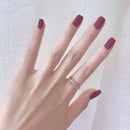 Edary Matte False Nails Short Square Fake Nails Press on Nails 24Pcs Art Nail for Women (Rose Red) Edary