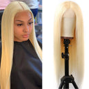 613 Blonde Lace Front Wig Human Hair Pre Plucked 13x5x1 T Part Lace Wigs Brazilian Straight Blonde Human Hair Wigs for Black Women (613 T-Type Lace Wigs,28Inch) ZWJSH