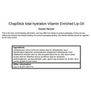 ChapStick Total Hydration Sweet Nectar Flavor Vitamin Enriched Lip Oil, Non Tinted Lip Care - 0.23 Oz Chapstick