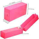 PANA Nail Drill Bit Holder Stand Display Organizer- Dust Proof Storage Container Box Case Tools for Home Use or Nail Salon - (30 Holes, Pink) PANA