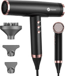 slopehill Professional Ionic Hair Dryer, High-Speed Blow Dryer with Brushless Motor for Salon Use, Lightweight Compact Hairdryer for Travel, Low Noise Quiet for Home, Ceramic Pink Infinity Warehouse