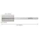 USA PANA Professional 3/32" Shank Size - Crystal Top Small or Large Barrel Carbide Bit - Nail Drill Bit for Dremel Machine (Gold, Silver - 4XC to Extra Fine Grit) (Large Barrel, Extra Fine, Silver) PANA