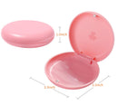 (2 Pack) Retainer Case,Solid Orthodontic Retainer Case-Pink ZIZNBA