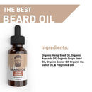Best Beard Oil for men – Crafted Beard Oil Conditioner - Cedar Leather Scent – All Natural Beard Oil and Mustache Oil – Quick Absorption – Made in the USA (CL) Crafted Dukes Beard